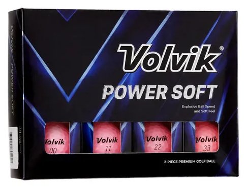 Volvik POWER Soft golfballen (12 ballen), roze
