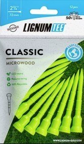 Lignum Tee 72mm (2 3/4") golftees, 12 stuks, hitting green