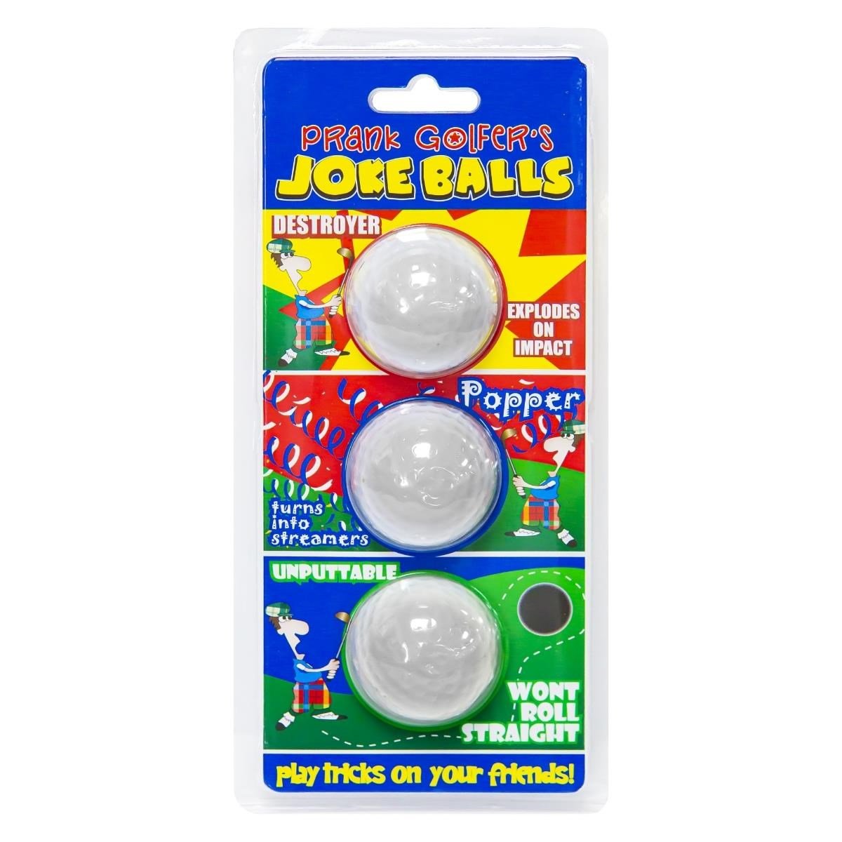 Longridge Prank Golfer's Joke balls (3 balls), wit