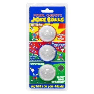 Longridge Prank Golfer's Joke balls (3 balls), wit