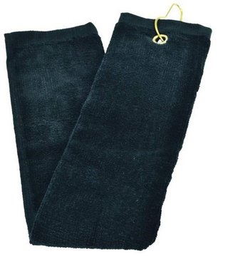 Longridge Three Fold golfhanddoek, zwart