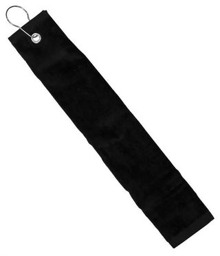 Longridge Three Fold golfhanddoek, zwart