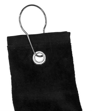 Longridge Three Fold golfhanddoek, zwart