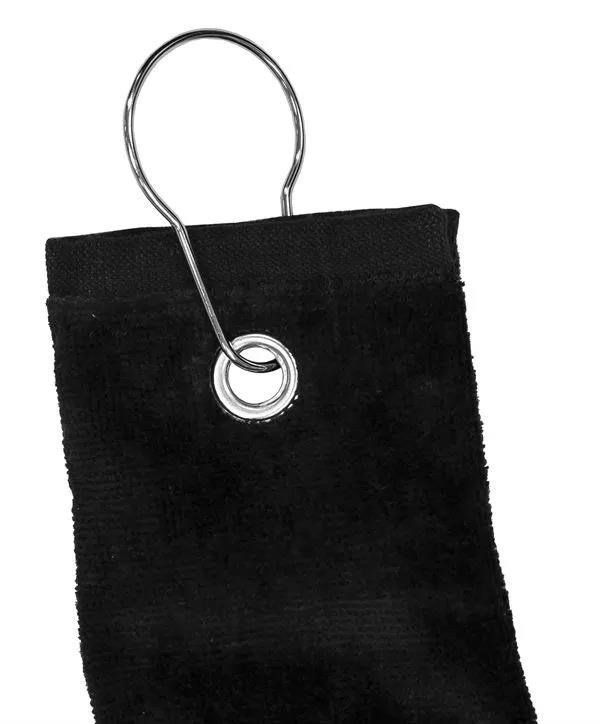 Longridge Three Fold golfhanddoek, zwart