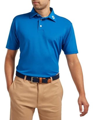 FootJoy Stretch Pique Solid heren polo, cobalt blue
