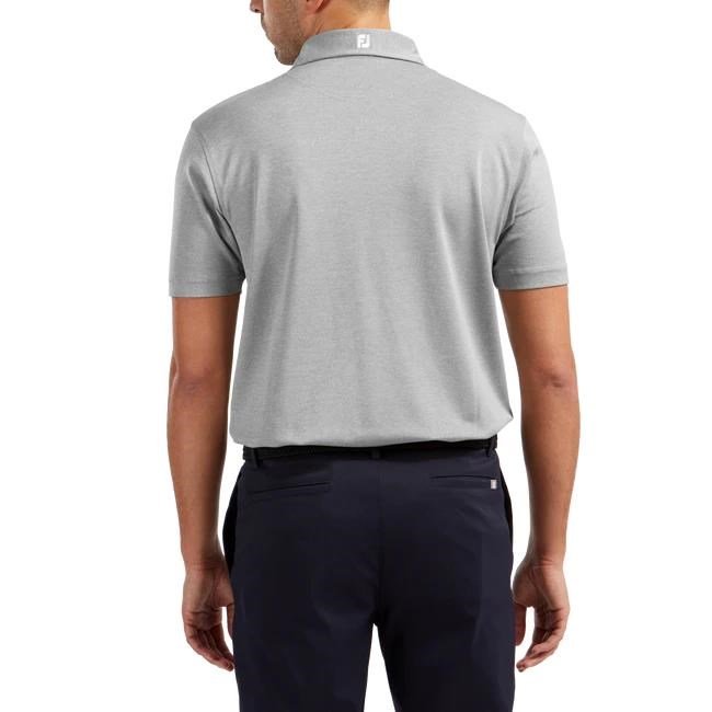 FootJoy Stretch Pique Solid heren polo, heather grey