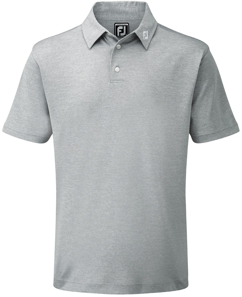 FootJoy Stretch Pique Solid heren polo, heather grey