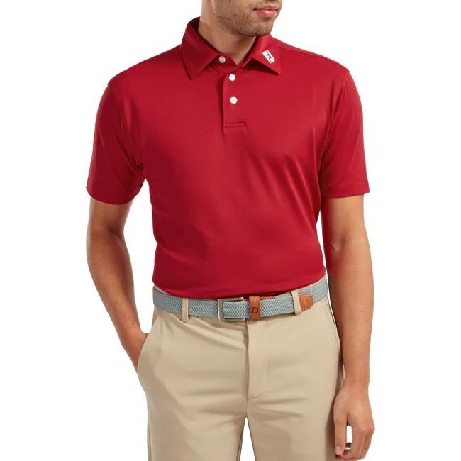 FootJoy Stretch Pique Solid heren polo, rood