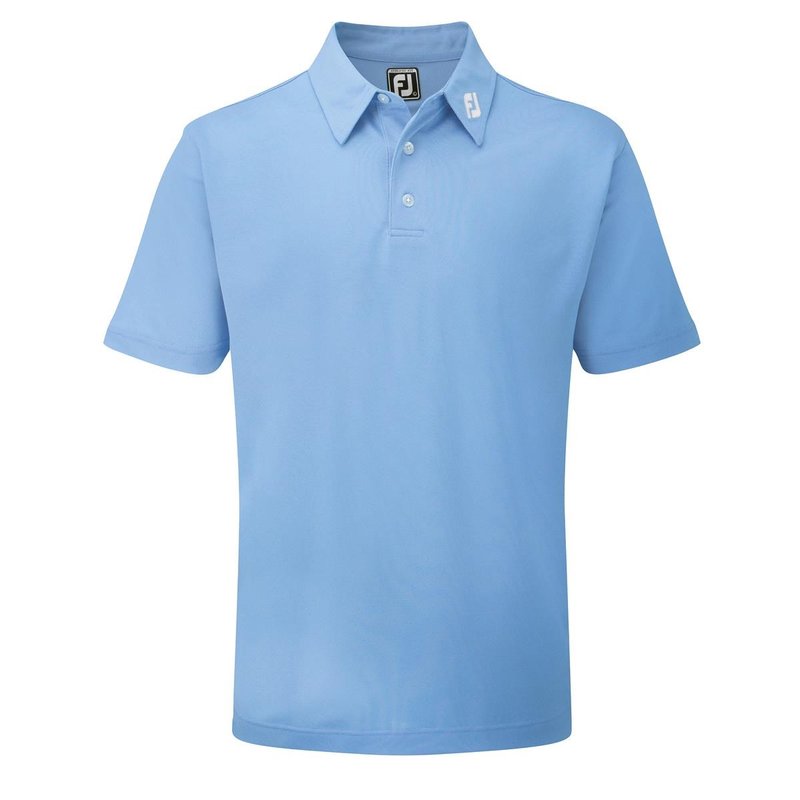FootJoy Stretch Pique Solid heren polo, lichtblauw