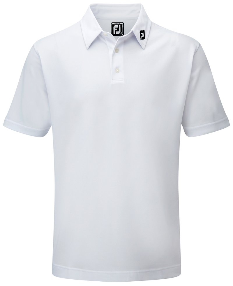 FootJoy Stretch Pique Solid junior polo, wit