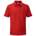 FootJoy Stretch Pique Solid junior polo, rood