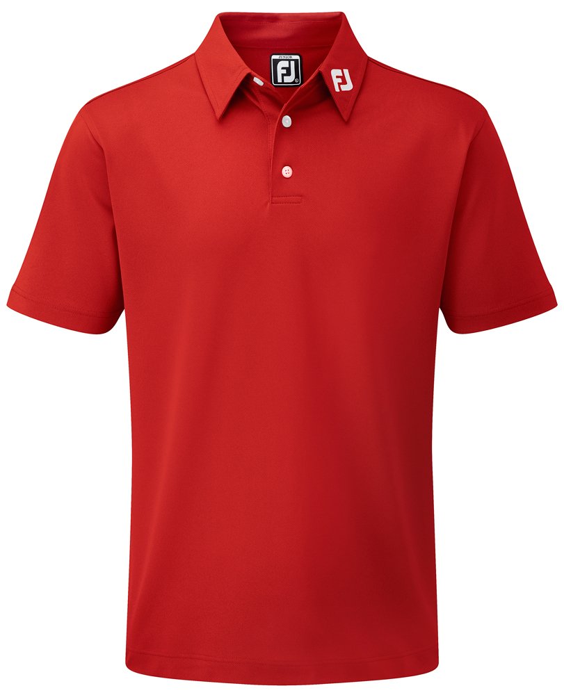 FootJoy Stretch Pique Solid junior polo, rood