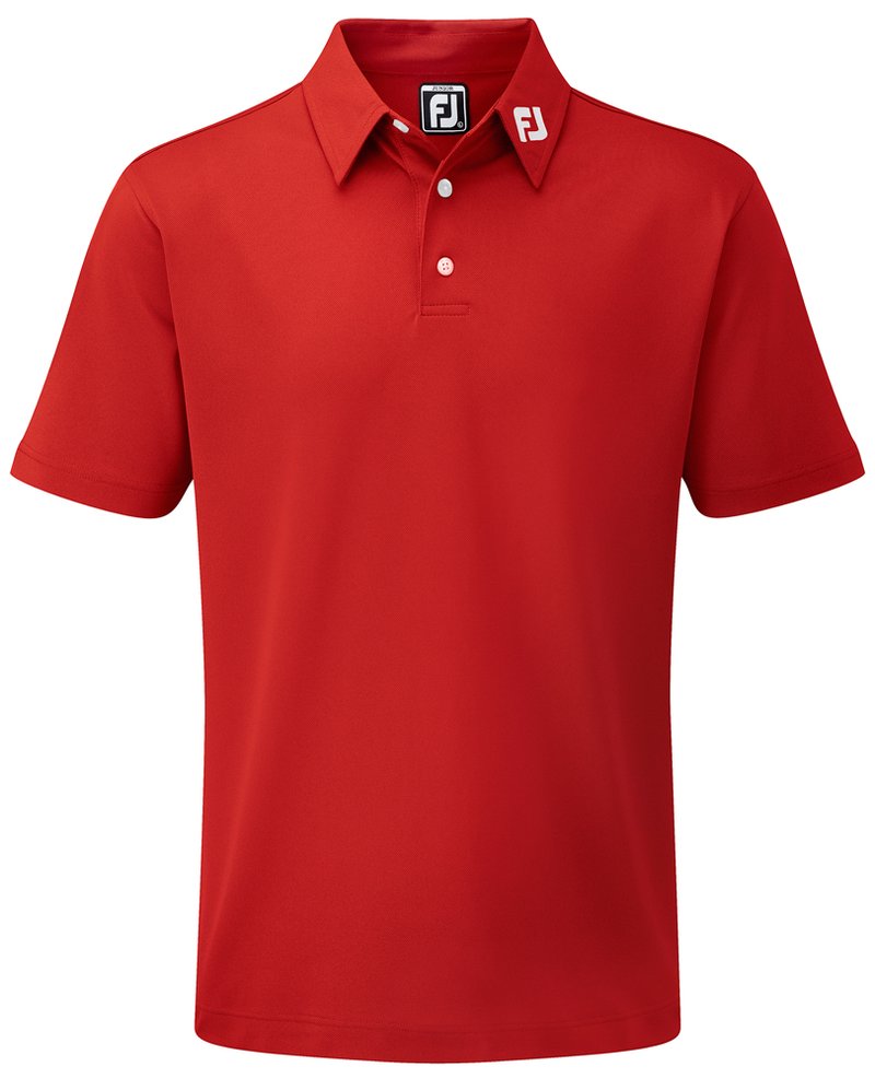 FootJoy Stretch Pique Solid junior polo, rood