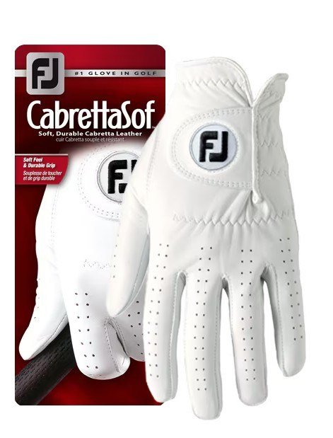 FootJoy CabrettaSof Cadet Pearl heren golfhandschoen, wit