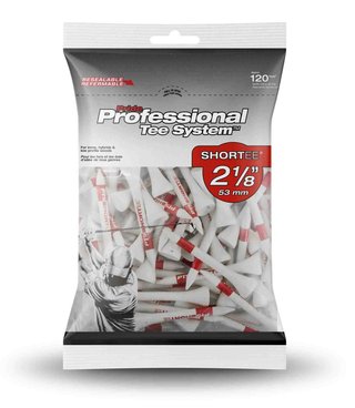 Pride Professional Tee System Prolength Short Rode houten tees 53mm (2 1/8"), 120 tees