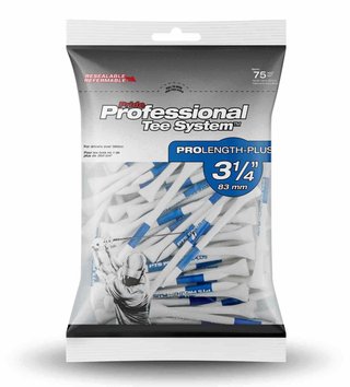 Pride Professional Tee System Prolength Plus blauwe houten tees 83mm (3 1/4"), 75 stuks