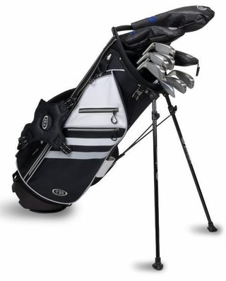 U.S. Kids Golf TS5-63 (160cm) V5 10-Club junior golfset, grafiet + stand bag, zwart/wit