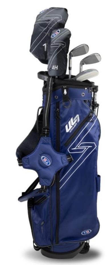 U.S. Kids Golf UL7-63 (160cm) W10 5-Club junior golfset, staal/grafiet + standbag, navy