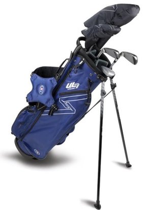 U.S. Kids Golf UL7-63 (160cm) W10 5-Club junior golfset, staal/grafiet + standbag, navy
