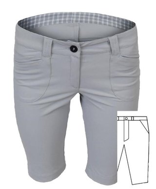 Tony Trevis Slim Fit damesshorts, wit