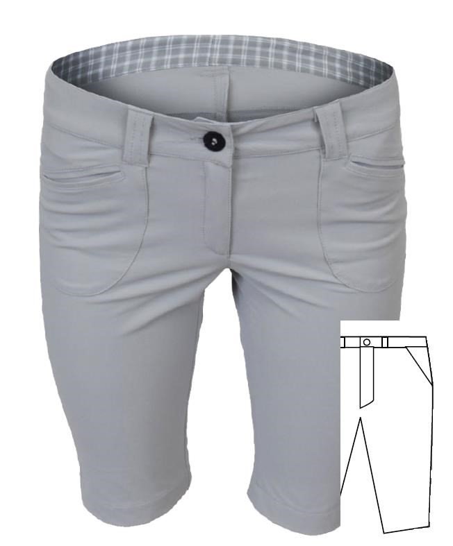 Tony Trevis Slim Fit damesshorts, wit