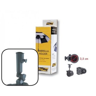 Bag Boy parapluhouder, standaard (met basisstation en adapter), zwart