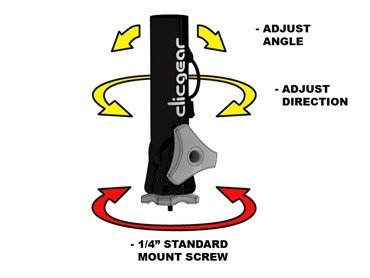 Clicgear Umbrella Angle Adjuster accessoire, zwart/grijs