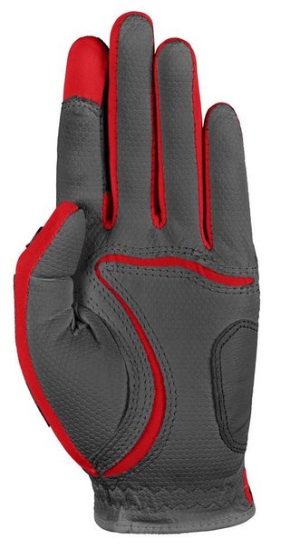 Zoom Zoom Weather heren golfhandschoen, houtskool/rood