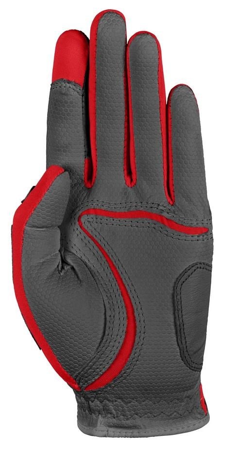 Zoom Zoom Weather heren golfhandschoen, houtskool/rood