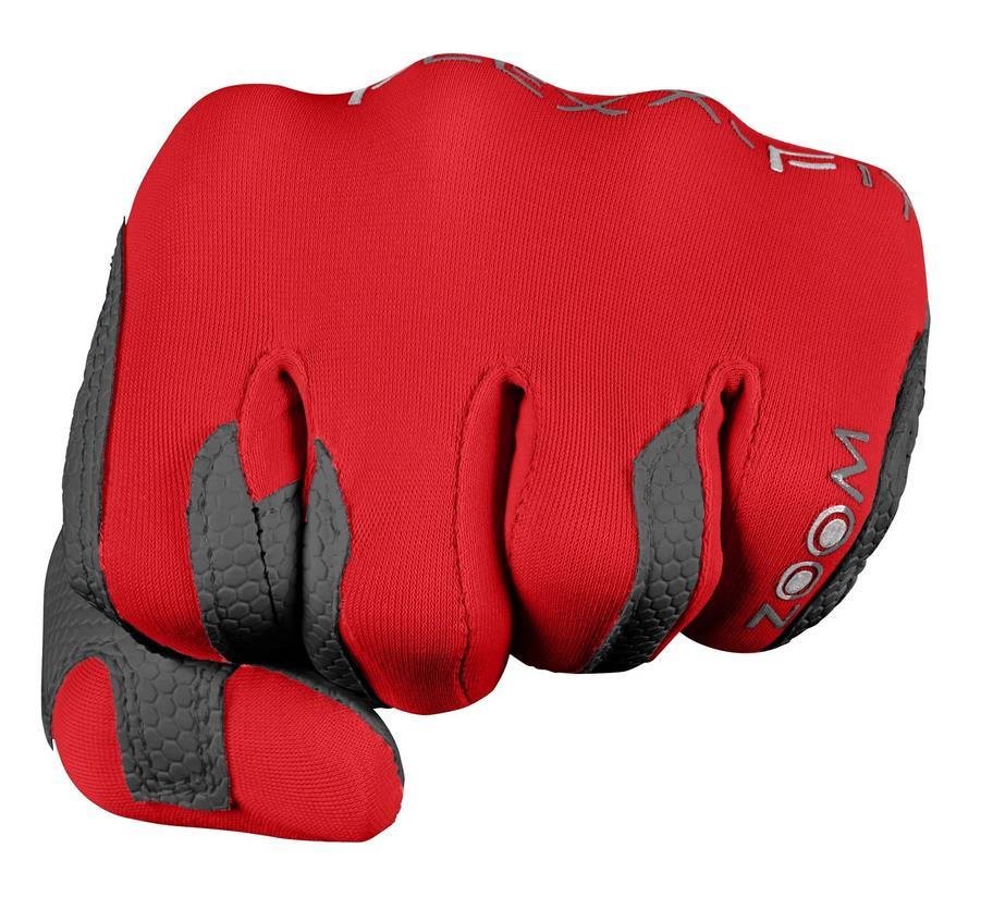 Zoom Zoom Weather heren golfhandschoen, houtskool/rood