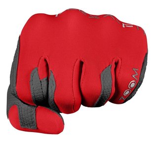 Zoom Zoom Weather heren golfhandschoen, houtskool/rood
