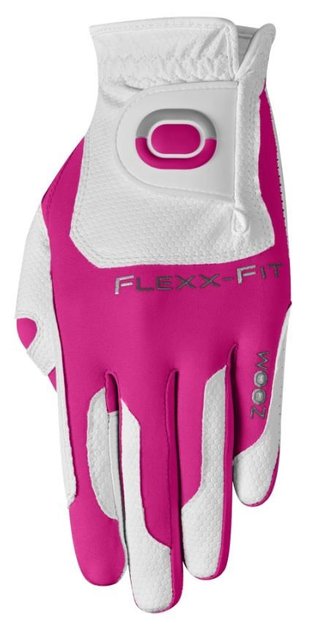 Zoom Zoom Weather dames golfhandschoen, wit/fuchsia