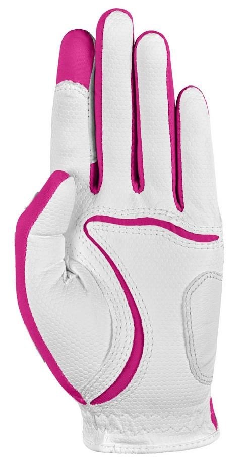 Zoom Zoom Weather dames golfhandschoen, wit/fuchsia