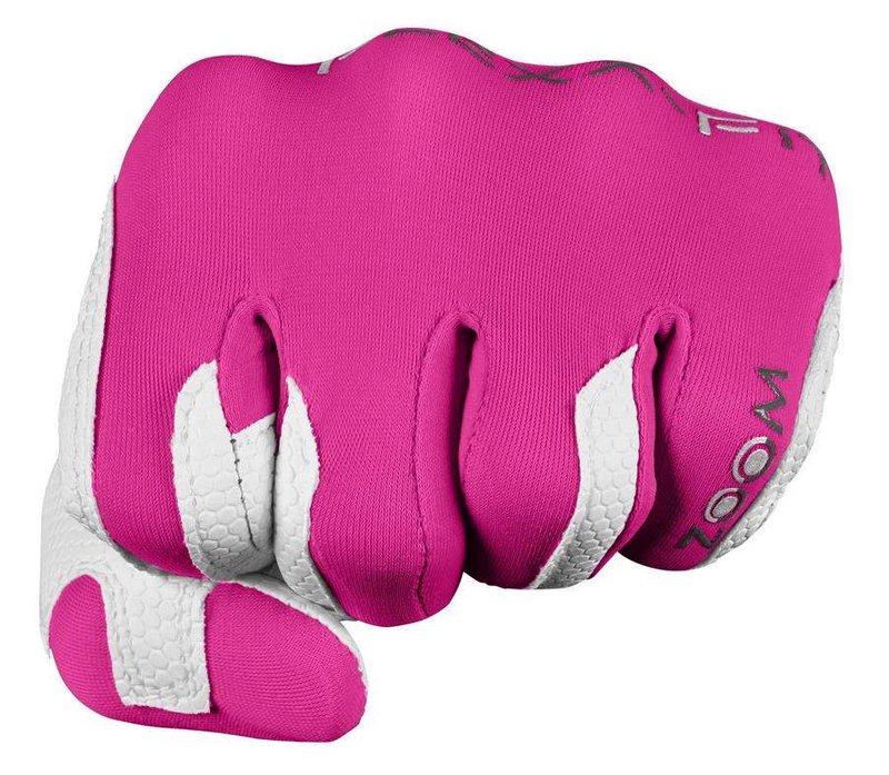Zoom Zoom Weather dames golfhandschoen, wit/fuchsia