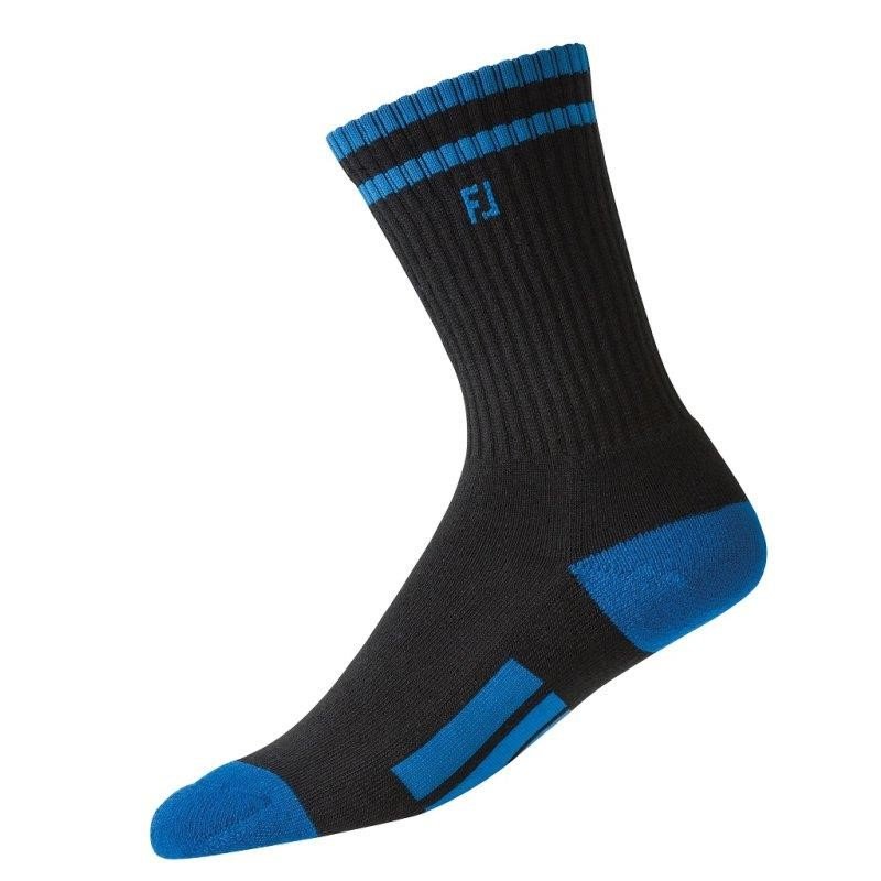 FootJoy ProDry Crew junior sokken, zwart/blauw