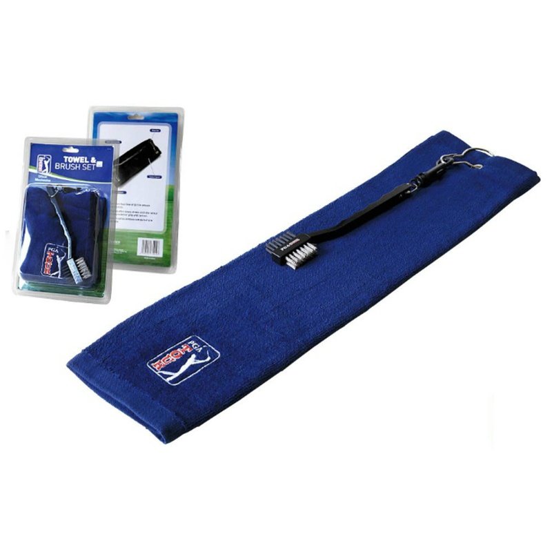 PGA Tour Golf Towel and Club Brush Set, donkerblauw
