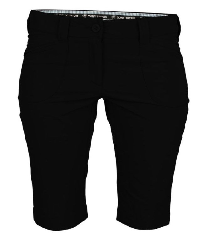 Tony Trevis ladies short slim fit damesshort, zwart