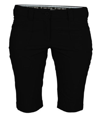 Tony Trevis ladies short slim fit damesshort, zwart