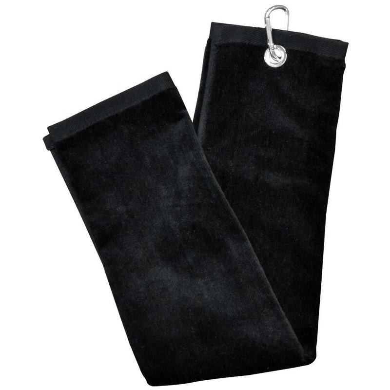 Longridge Blank Luxury Three Fold golfhanddoek, zwart