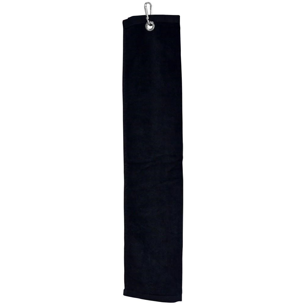 Longridge Blank Luxury Three Fold golfhanddoek, zwart