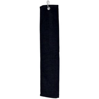 Longridge Blank Luxury Three Fold golfhanddoek, zwart