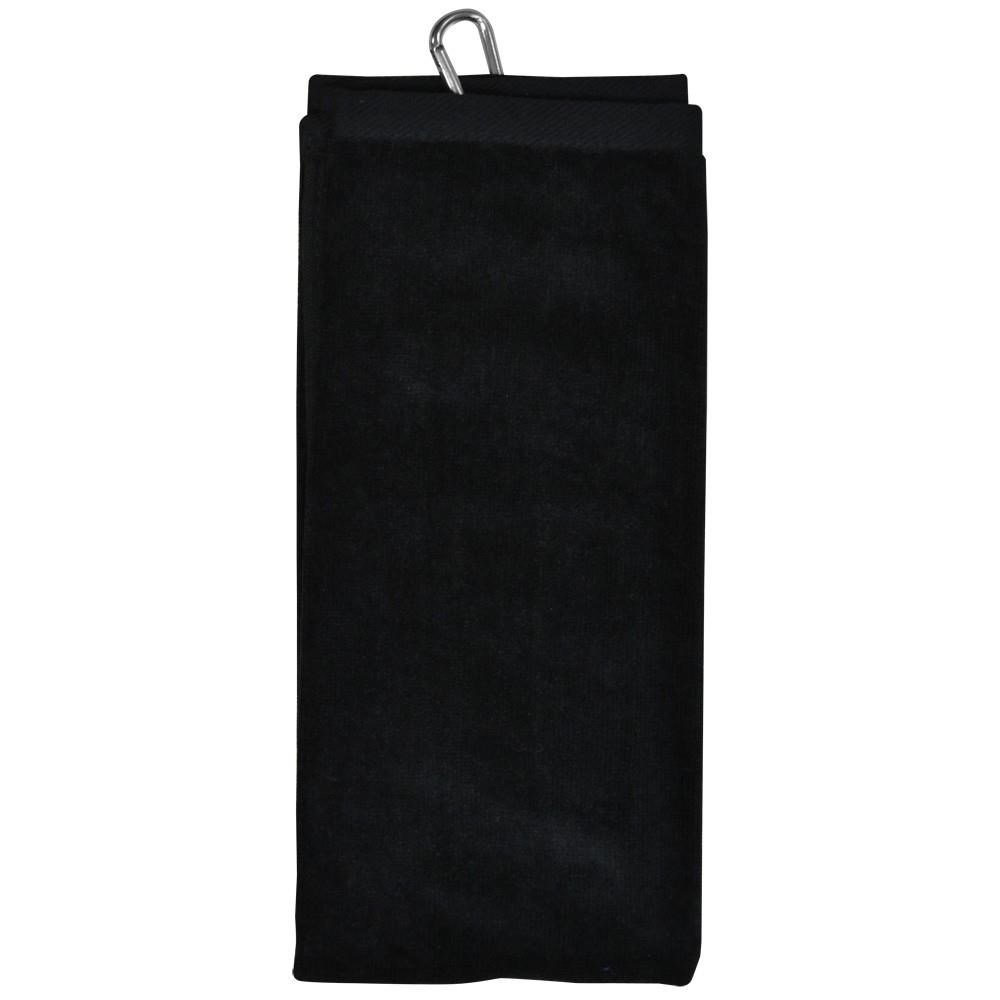 Longridge Blank Luxury Three Fold golfhanddoek, zwart