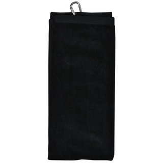 Longridge Blank Luxury Three Fold golfhanddoek, zwart