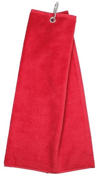 Longridge Blank Luxury Three Fold golfhanddoek, rood