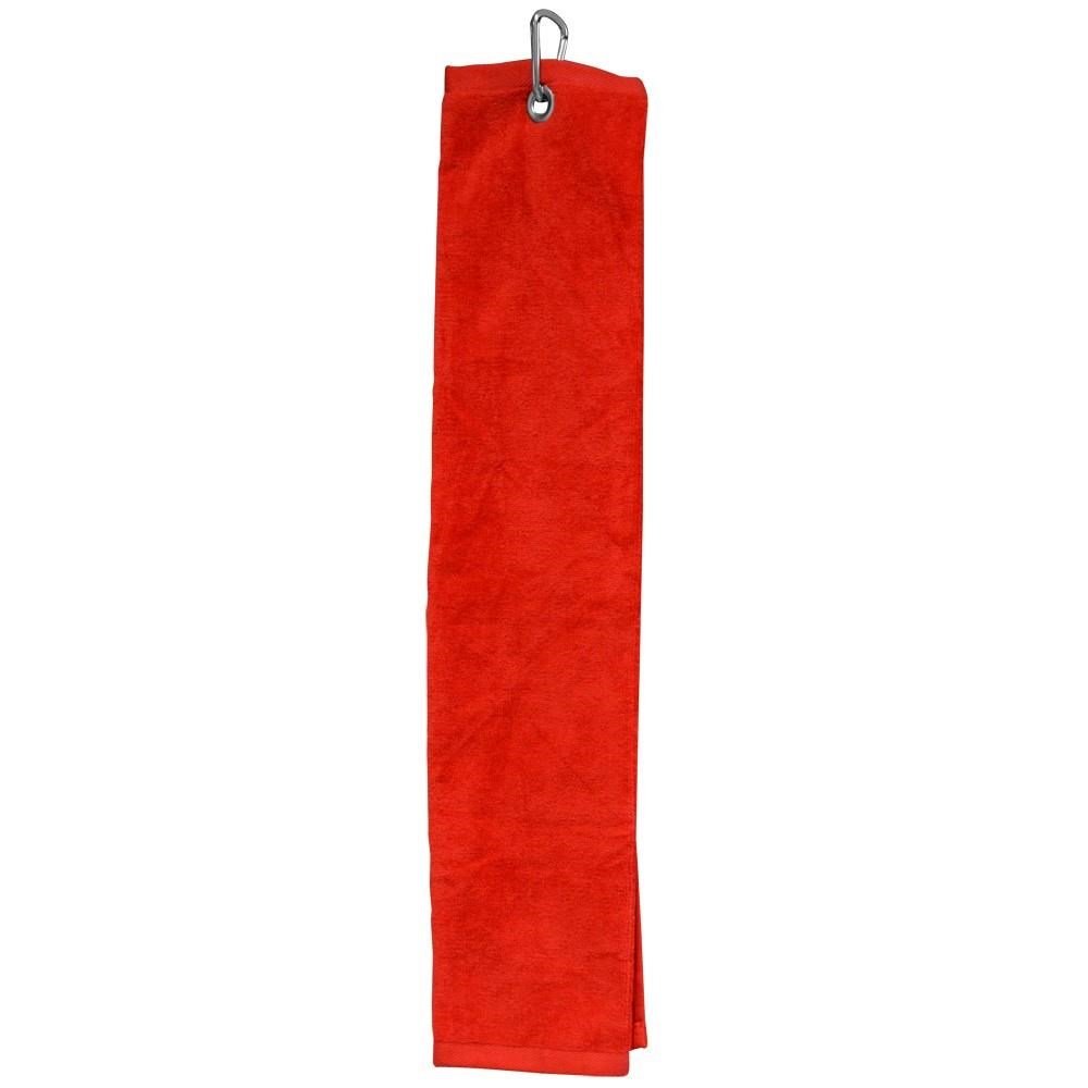 Longridge Blank Luxury Three Fold golfhanddoek, rood