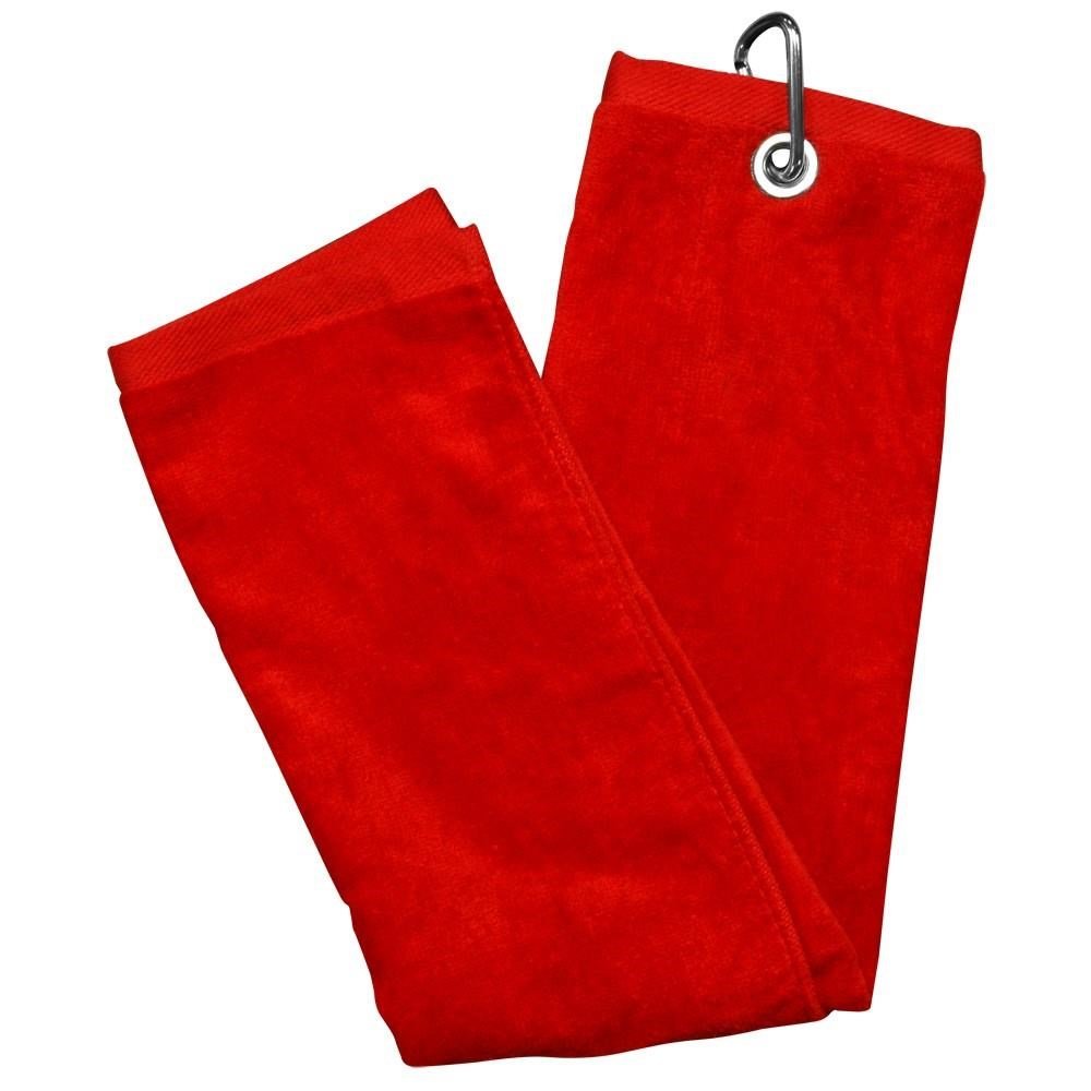 Longridge Blank Luxury Three Fold golfhanddoek, rood