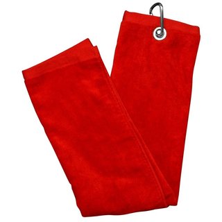 Longridge Blank Luxury Three Fold golfhanddoek, rood