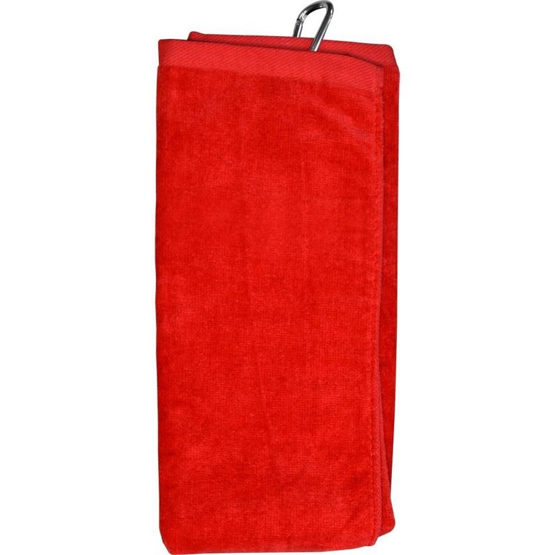 Longridge Blank Luxury Three Fold golfhanddoek, rood