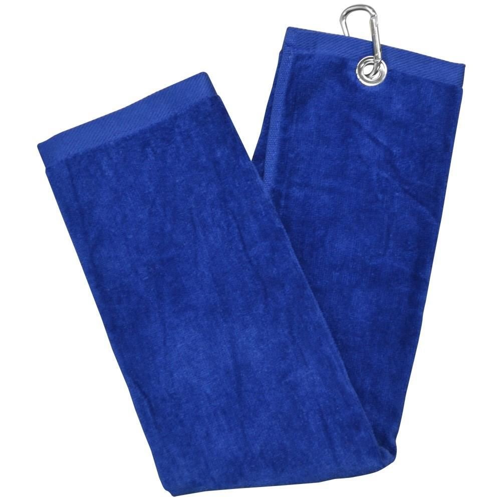 Longridge Blank Luxury Three Fold golfhanddoek, blauw