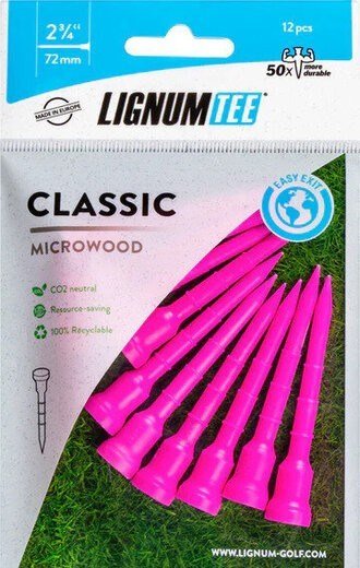 Lignum Tee 72mm (2 3/4") 12pack punchy pink